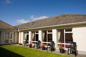 stella marris nursing home cummer, tuam county galway outside seating area